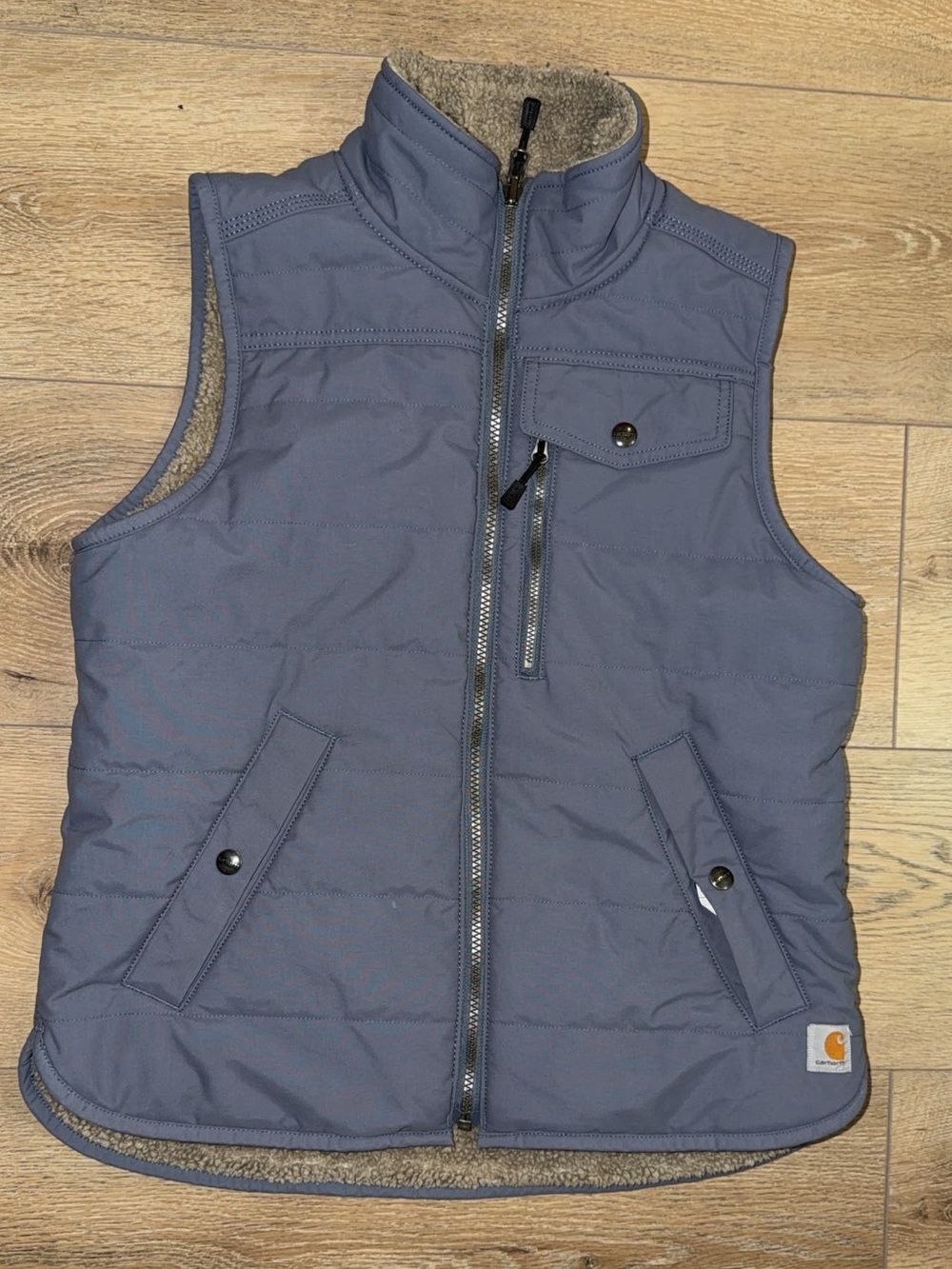 Carhartt Women’s XS Blue Sherpa Lined Full Zip Vest